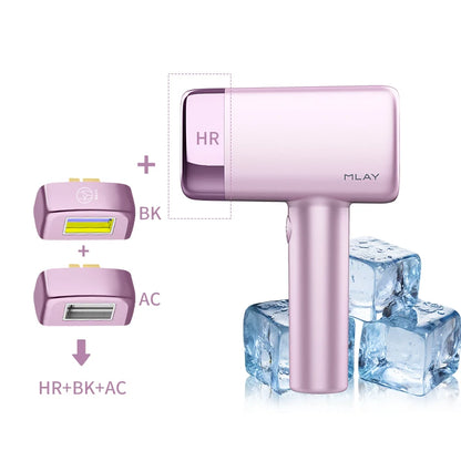MLAY T14 IPL ICE Cooling IPL Laser Epilator Home Hair Removal Device Replaceable Face Body Bikini Lamps For Women Men Painless