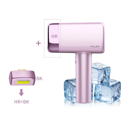 MLAY T14 IPL ICE Cooling IPL Laser Epilator Home Hair Removal Device Replaceable Face Body Bikini Lamps For Women Men Painless