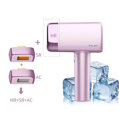 MLAY T14 IPL ICE Cooling IPL Laser Epilator Home Hair Removal Device Replaceable Face Body Bikini Lamps For Women Men Painless