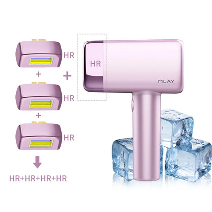 MLAY T14 IPL ICE Cooling IPL Laser Epilator Home Hair Removal Device Replaceable Face Body Bikini Lamps For Women Men Painless