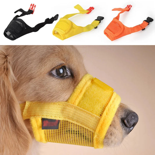 Adjustable Breathable Mesh Dog Muzzle – Anti-Bite & Anti-Bark for Small & Medium Dogs