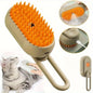 3-in-1 Steam Spray Cat Grooming Brush — Self-Cleaning Massage Comb with Hair Removal