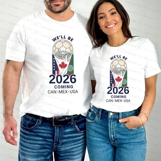2026 World Soccer Host Nations Tee – USA, Canada & Mexico Family Matching Football T-Shirt