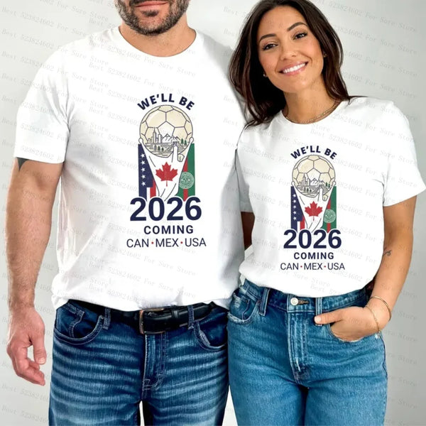 2026 World Soccer Host Nations Tee – USA, Canada & Mexico Family Matching Football T-Shirt