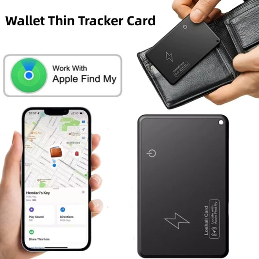 Wireless Charging Wallet Tracker Card | Works with Apple Find My