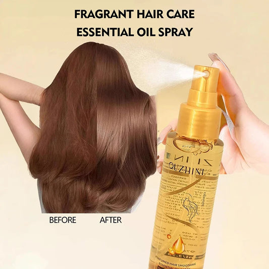 Hair Care Essential Oil Spray, Nourishing & Repair, Smooth Shiny Finish, Long-Lasting Fragrance, Easy Use for All Hair Types
