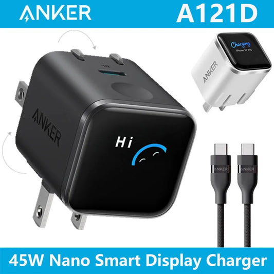 Anker Nano 45W Smart Display USB-C Fast Charger | Foldable