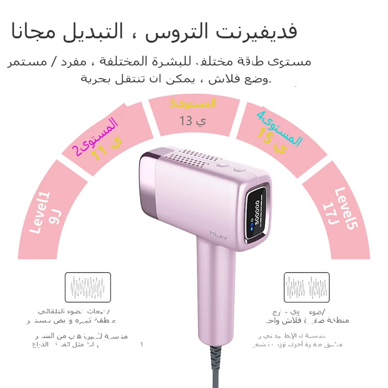 MLAY T14 IPL ICE Cooling IPL Laser Epilator Home Hair Removal Device Replaceable Face Body Bikini Lamps For Women Men Painless