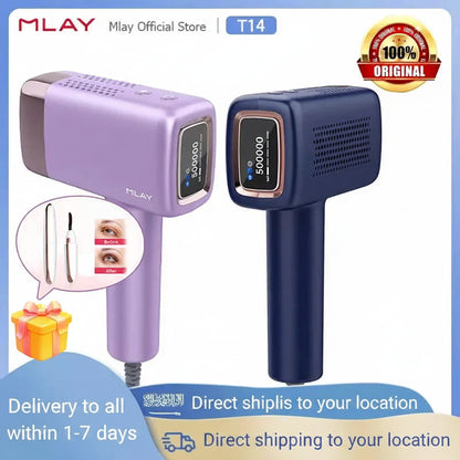 MLAY T14 IPL ICE Cooling IPL Laser Epilator Home Hair Removal Device Replaceable Face Body Bikini Lamps For Women Men Painless