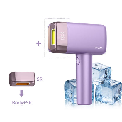 MLAY T14 IPL ICE Cooling IPL Laser Epilator Home Hair Removal Device Replaceable Face Body Bikini Lamps For Women Men Painless
