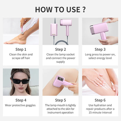 MLAY T14 IPL ICE Cooling IPL Laser Epilator Home Hair Removal Device Replaceable Face Body Bikini Lamps For Women Men Painless